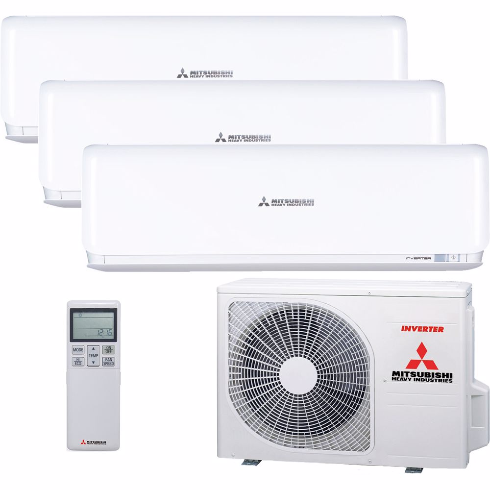 Mitsubishi triple 2x SRK25ZS-W, SRK35ZS-W, SCM50ZS-W